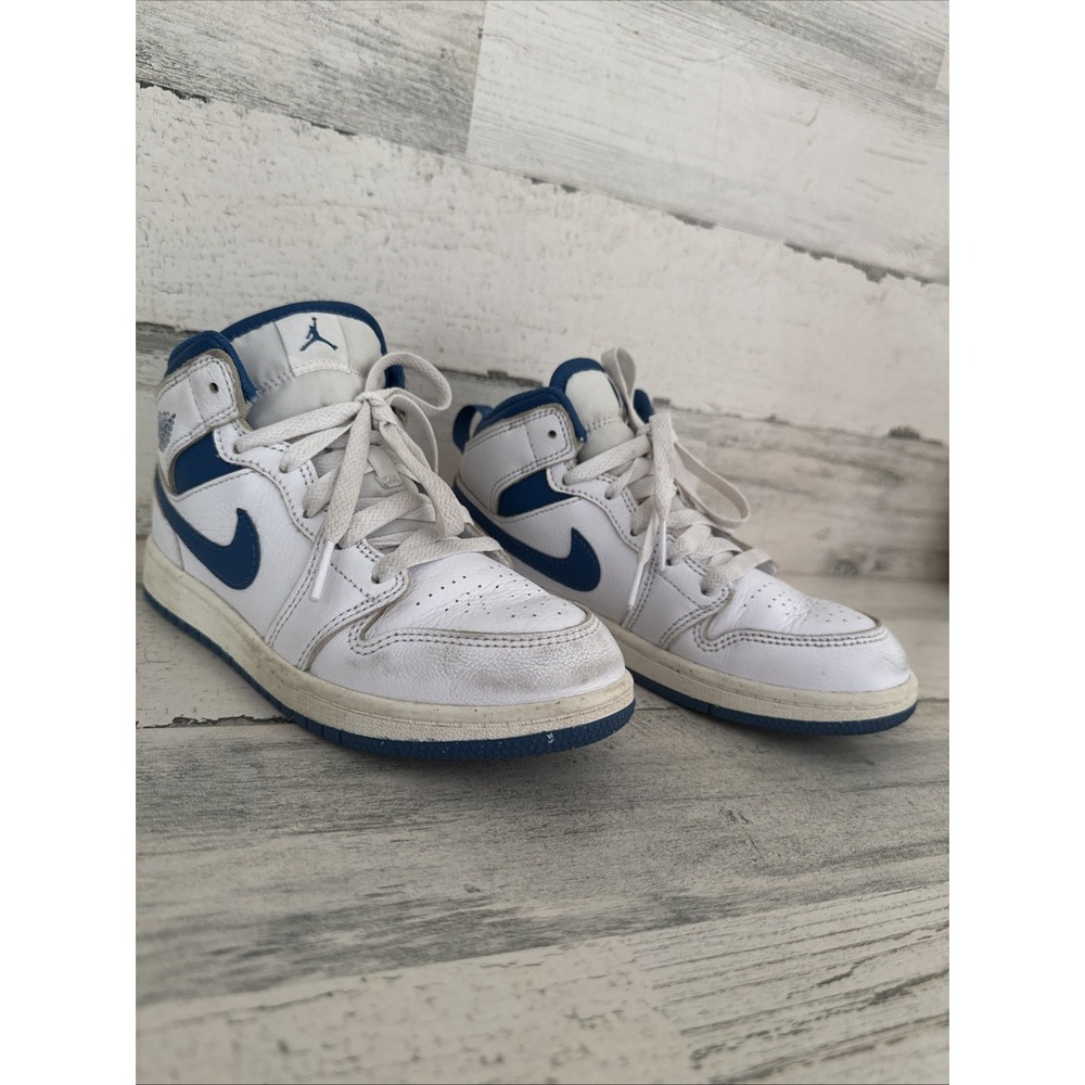 Nike Air Jordan 1 Mid SE PS Athletic Shoes Industrial Blue (FN7493-141) Size 1.5